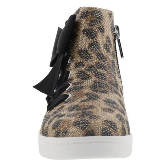 Kenneth Cole Reaction Children Shoes Cosmic Bow Fabric, Size 3Y/Leopard - Picture 3 of 4